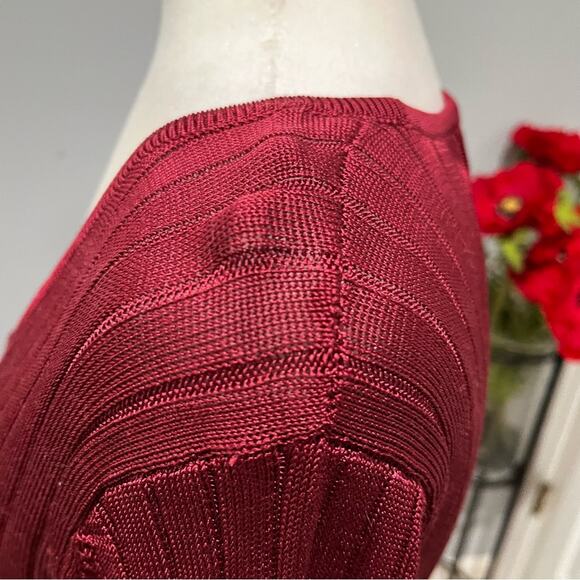 NEW Jones & Co. Rayon Classic Longline V Neck Button Front Semi Sheer Sweater S - Picture 9 of 15